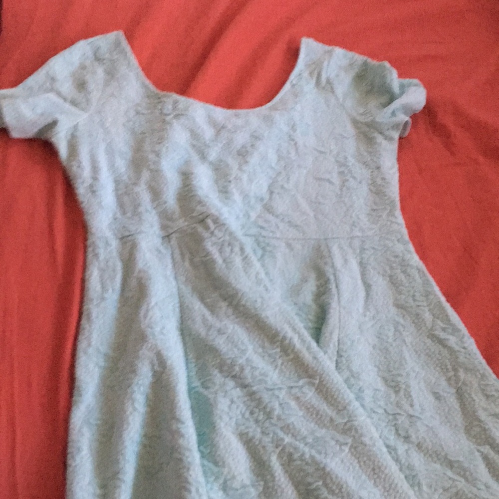 Mint green floral dress